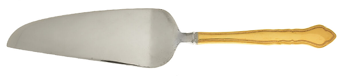 Golden Carriage (Gold Electroplate) Pie and Cake Server with Stainless Blade HC by Reed & Barton-1
