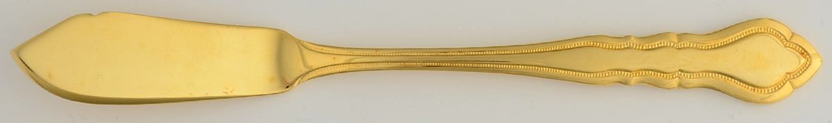 Golden Carriage (Gold Electroplate) Flat Handle Master Butter Knife by Reed & Barton-1