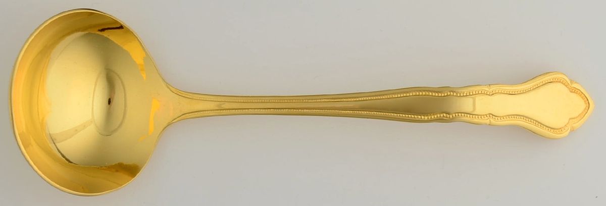 Golden Carriage (Gold Electroplate) Solid Gravy Ladle by Reed & Barton-1