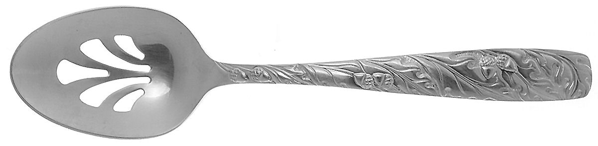 Oakleaf (Stainless) Pierced Tablespoon (Serving Spoon) by Reed & Barton-1