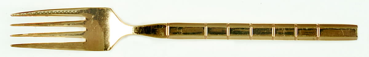 Golden Linear (Gold Electroplate) Fork by Retroneu-1