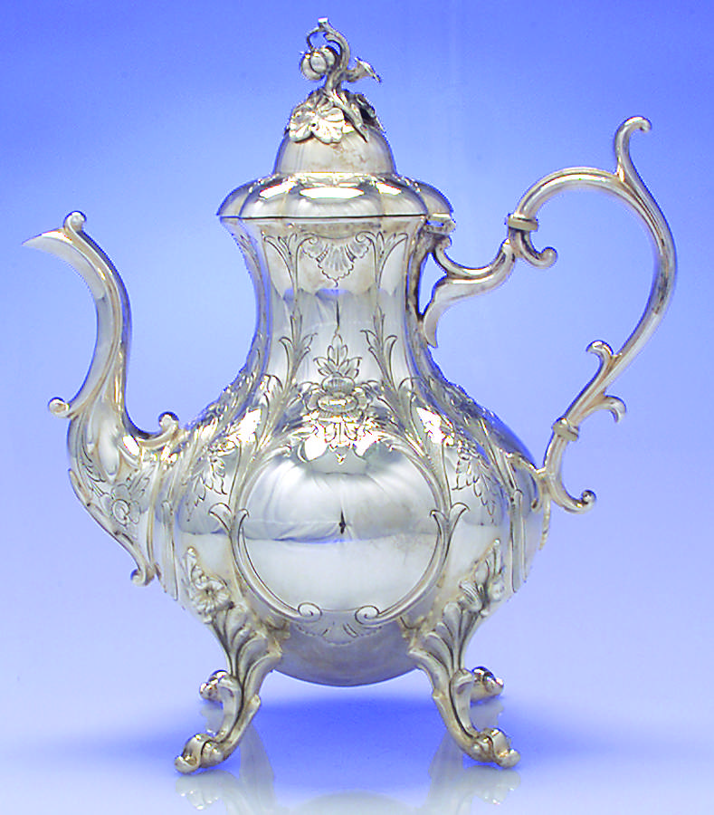 The Winthrop (Chased, Silverplate) Teapot by Reed & Barton-1