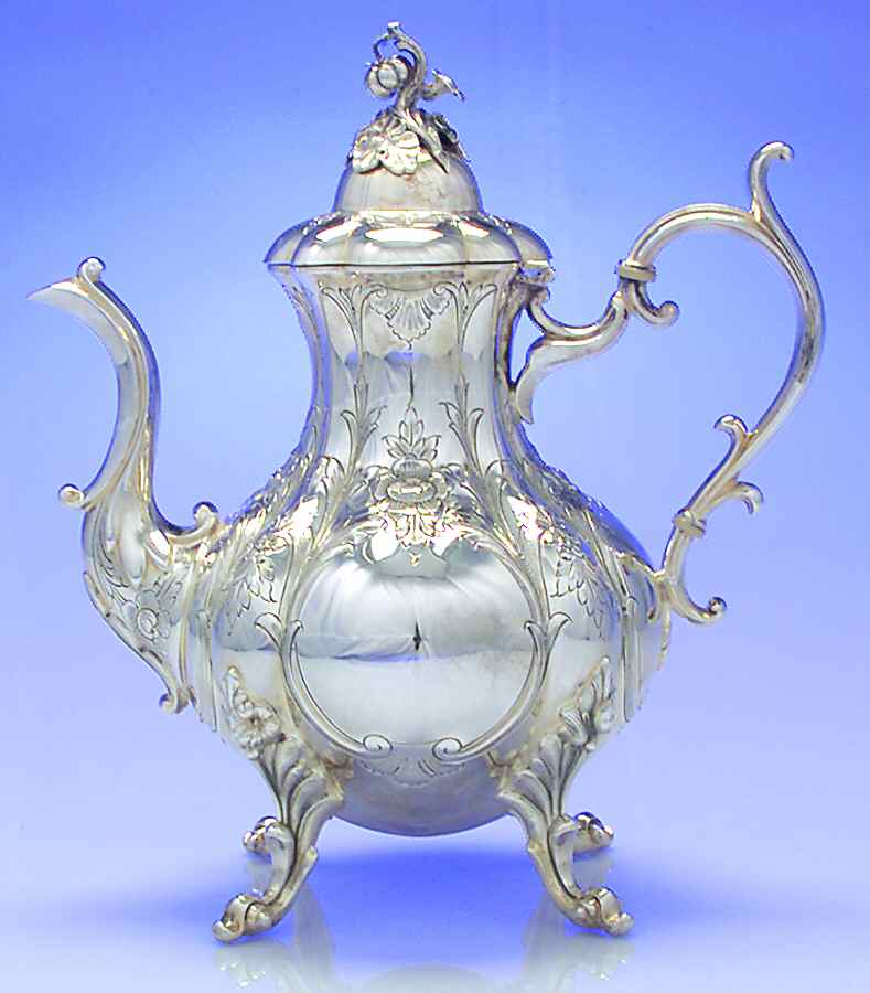 The Winthrop (Chased, Silverplate) Teapot by Reed & Barton-1