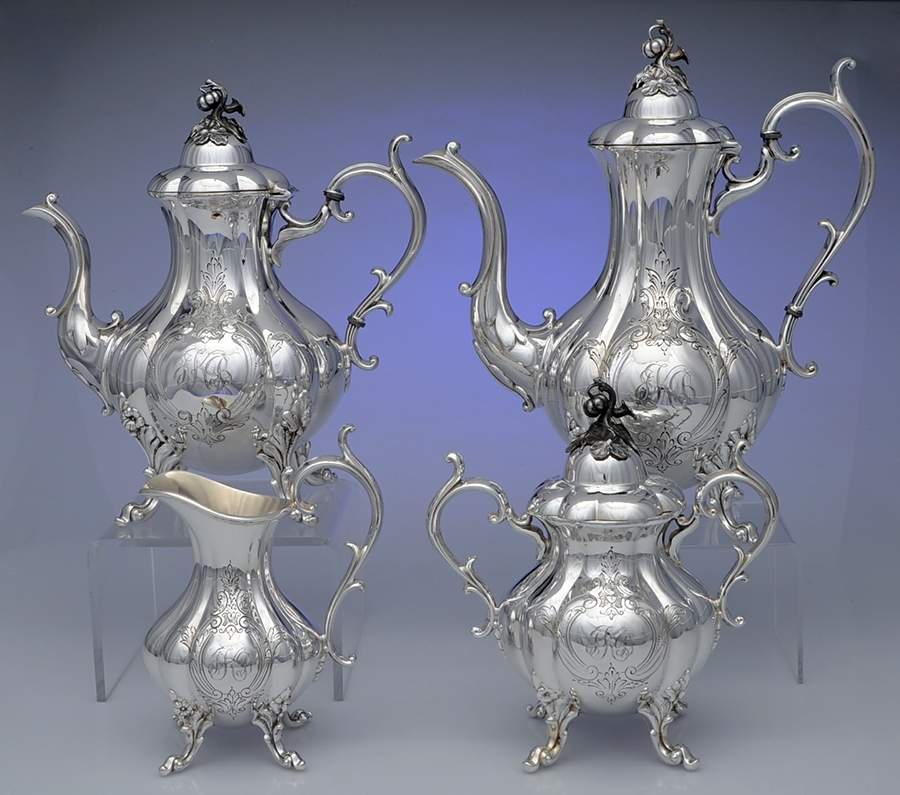 The Winthrop (Silverplate, Hollowware) (4 Piece) Silverplate Tea Set by Reed & Barton-1