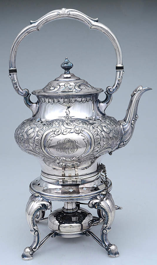 Regent-Chased (5600C, Silverplate, Hollowware) Kettle, Stand & Burner by Reed & Barton-1