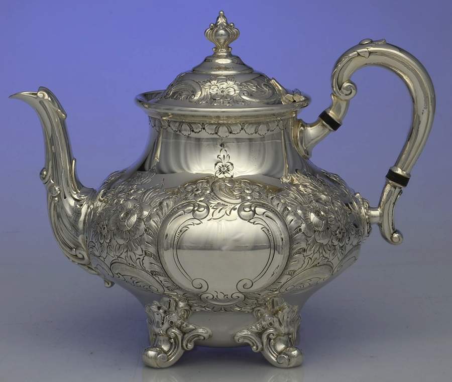 Regent-Chased (5600C, Silverplate, Hollowware) Teapot by Reed & Barton-1