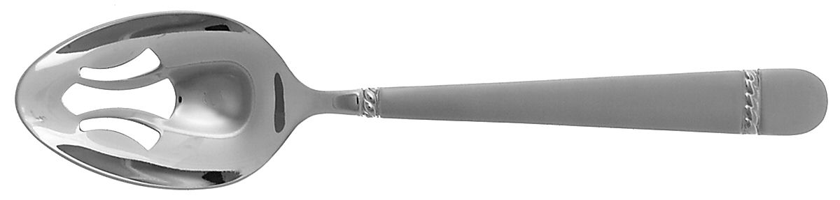 Brighton-Matte (Stainless) Pierced Tablespoon (Serving Spoon) by Reed & Barton-1