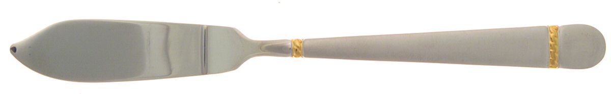 Brighton Gold-Matte (Stainless) Flat Handle Master Butter Knife by Reed & Barton-1