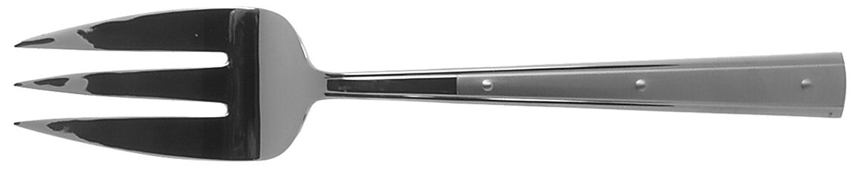 Trio-Matte Medium Solid Cold Meat Serving Fork by Reed & Barton-1