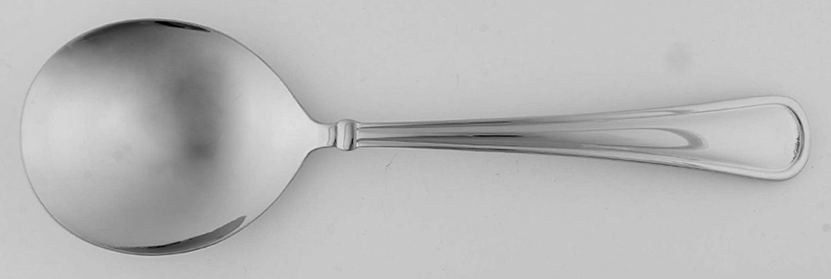 Bellevue-Matte (Stainless, Frosted Accent) Solid Smooth Berry/Casserole Spoon by Reed & Barton-1