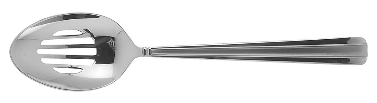 Bellevue-Matte (Stainless, Frosted Accent) Pierced Tablespoon (Serving Spoon) by Reed & Barton-1
