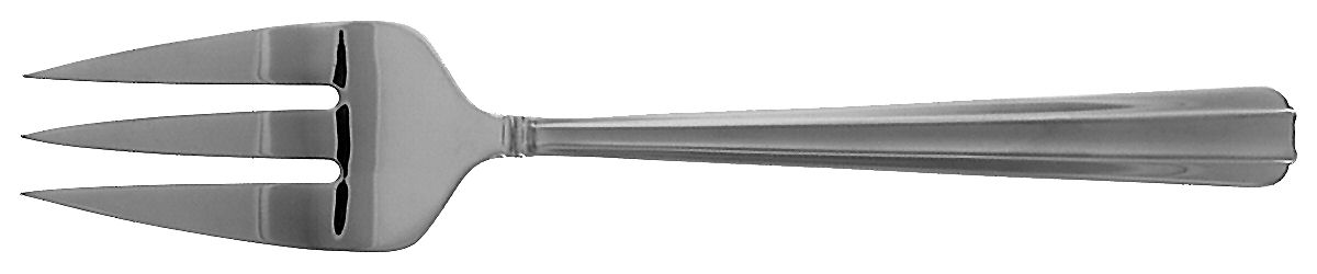Bellevue-Matte (Stainless, Frosted Accent) Large Solid Cold Meat Serving Fork by Reed & Barton-1