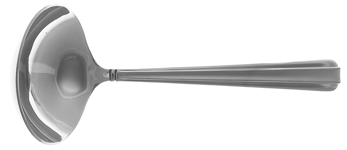 Bellevue-Matte (Stainless, Frosted Accent) Solid Gravy Ladle by Reed & Barton-1