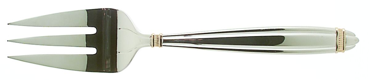 Golden Copley Large Solid Cold Meat Serving Fork by Reed & Barton-1