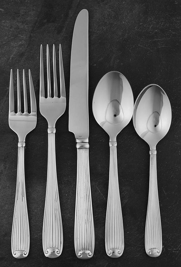 Fluted Scroll 5 Piece Place Setting by Reed & Barton-1