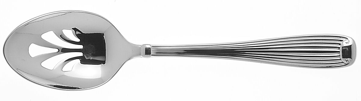 Fluted Scroll Pierced Tablespoon (Serving Spoon) by Reed & Barton-1