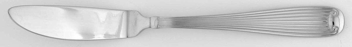 Fluted Scroll Flat Handle Master Butter Knife by Reed & Barton-1