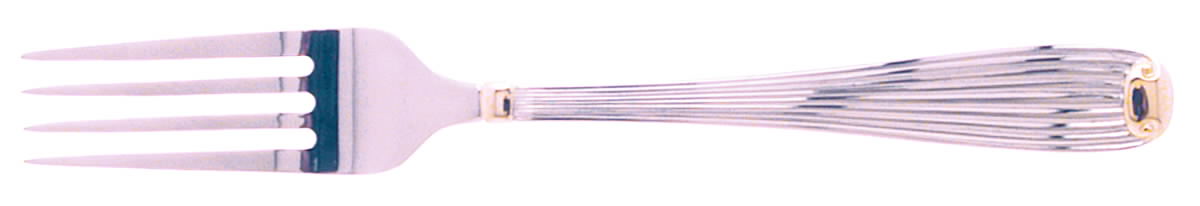 Golden Fluted Scroll (Stainless) Fork by Reed & Barton-1