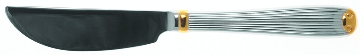Golden Fluted Scroll (Stainless) Hollow Handle Master Butter Knife by Reed & Barton-1
