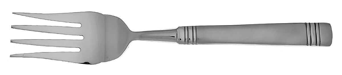 Longwood Matte (Stainless) Cold Meat Fork Large, Stainless Tines HC by Reed & Barton-1