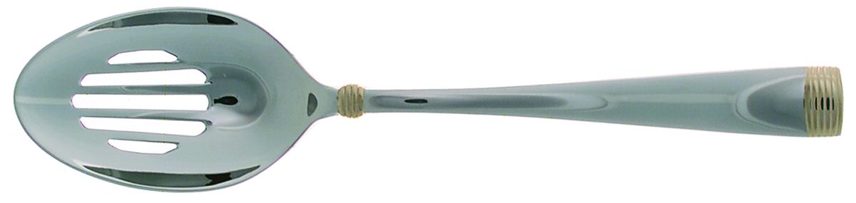 Golden Woodbridge Pierced Tablespoon (Serving Spoon) by Reed & Barton-1