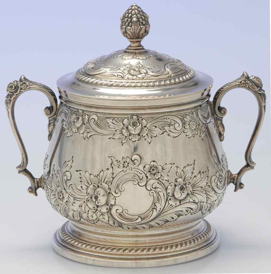Georgian (Sterling Hollowware) Sugar Bowl & Lid by Reed & Barton-1