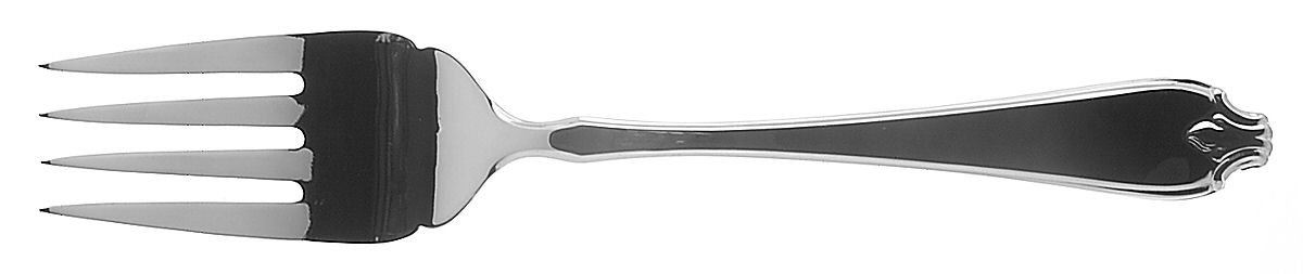 Fleur De Lis (Stainless) Medium Solid Cold Meat Serving Fork by Roberts & Belk-1