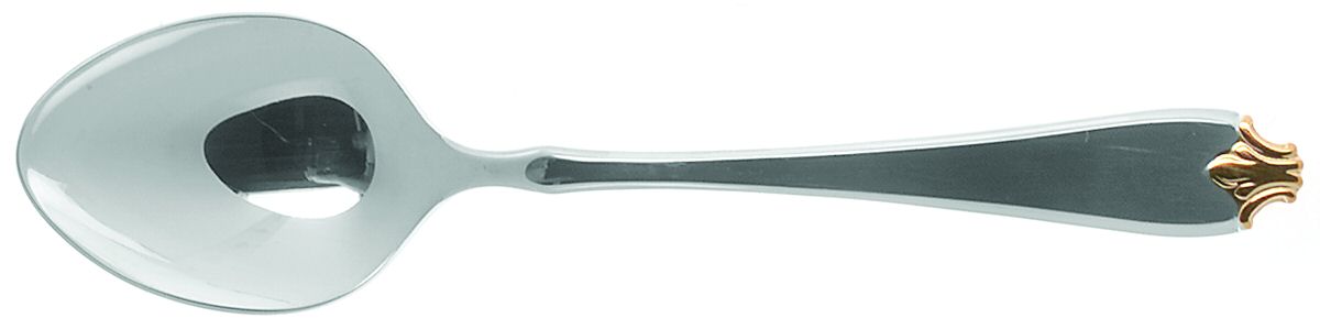 Gold Fleur De Lis (Stainless, Gold Acct) Place/Oval Soup Spoon by Roberts & Belk-1