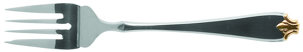 Gold Fleur De Lis (Stainless, Gold Acct) Individual Salad Fork by Roberts & Belk-1