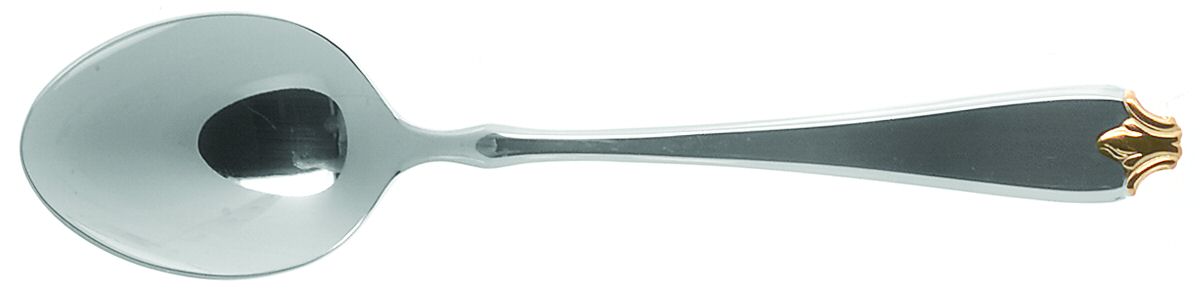 Gold Fleur De Lis (Stainless, Gold Acct) Teaspoon by Roberts & Belk-1