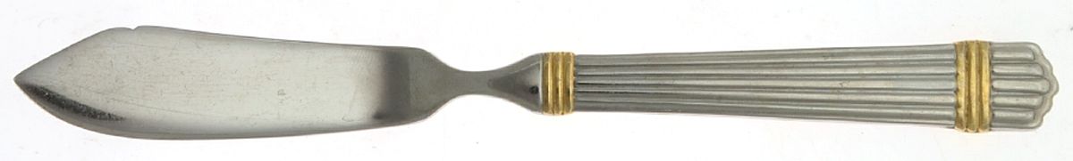 Gold Espirit (Stainless, Gold Acct) Flat Handle Master Butter Knife by Roberts & Belk-1
