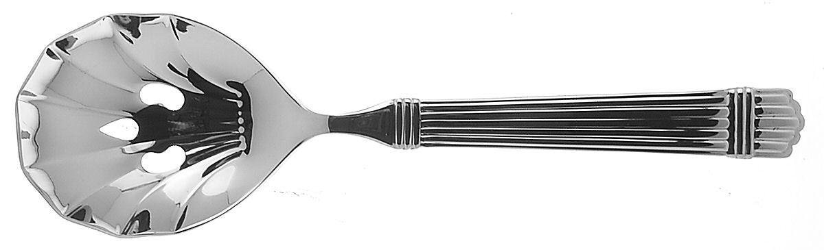 Espirit (Stainless) Pierced Tablespoon (Serving Spoon) by Roberts & Belk-1