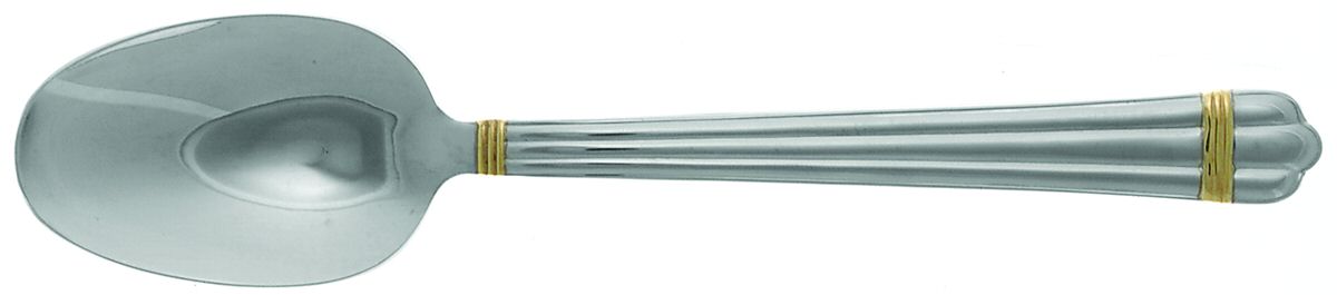 Gold Louvre (Stainless, Gold Acct) Place/Oval Soup Spoon by Retroneu-1