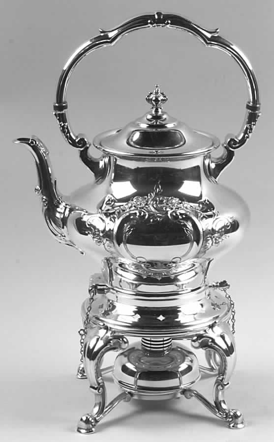 Regent Shield (Silverplate, Hollowware) Kettle, Stand & Burner by Reed & Barton-1