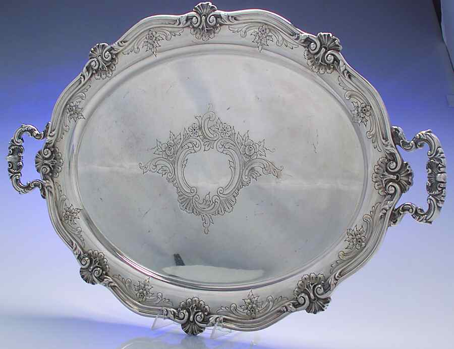 Regent Shield (Silverplate, Hollowware) 23" Waiter Tray by Reed & Barton-1