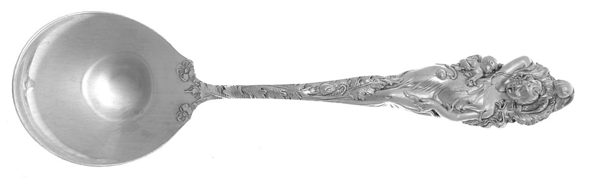 Love Disarmed (Sterling, Newer) Round Bowl Soup Spoon (Bouillon) by Reed & Barton-1