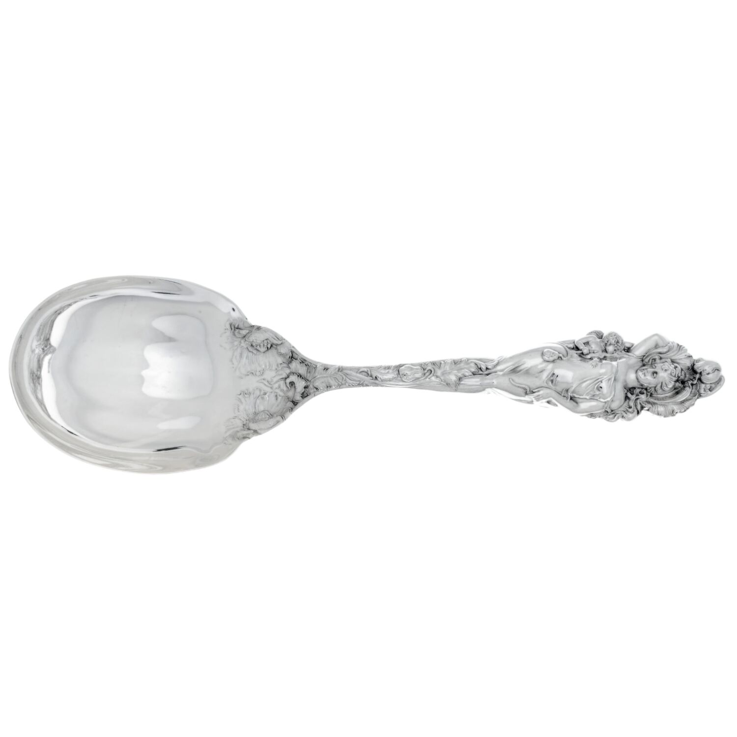 Love Disarmed (Sterling, Newer) Oversize Solid Salad Serving Spoon by Reed & Barton-1
