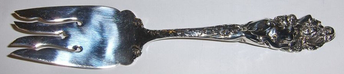 Love Disarmed (Sterling, Newer) Fork-Cold Meat/Servg-Sm/Solid by Reed & Barton-1