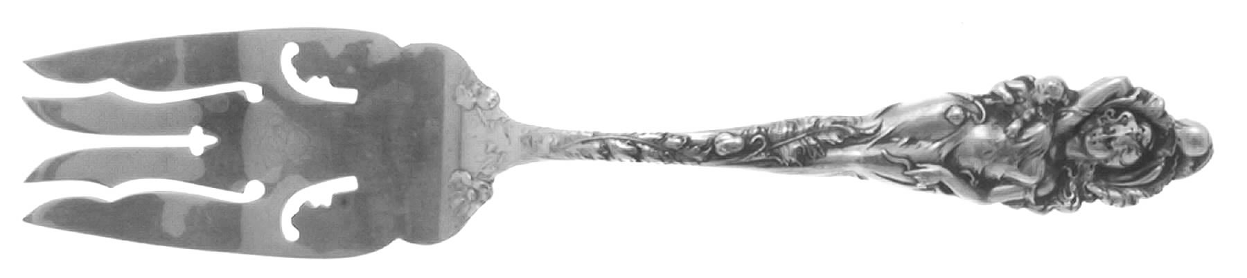 Love Disarmed (Sterling, Newer) Small Solid Cold Meat Serving Fork by Reed & Barton-1