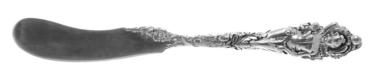 Love Disarmed (Sterling, Newer) Flat Handle Butter Spreader by Reed & Barton-1