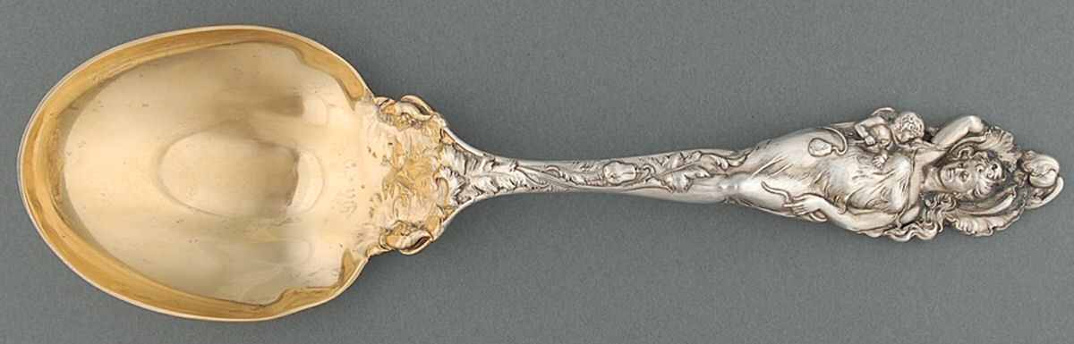 Love Disarmed (Sterling, Newer) Oversize Solid Salad Serving Spoon by Reed & Barton-1