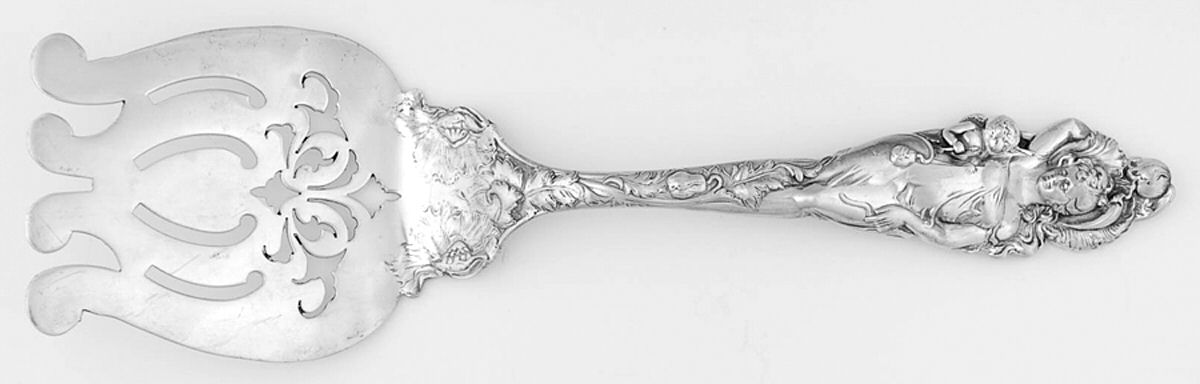 Love Disarmed (Sterling, Newer) Large Solid Asparagus Serving Fork by Reed & Barton-1