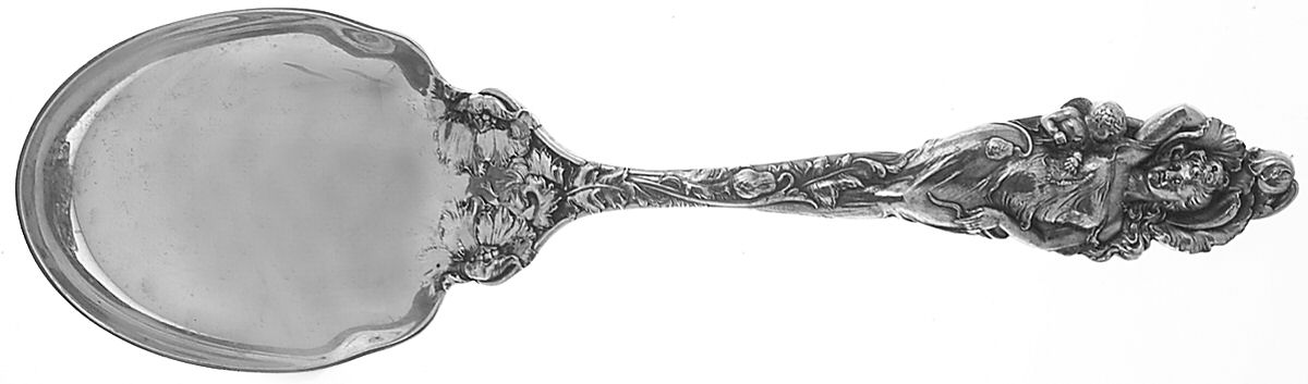 Love Disarmed (Sterling, Newer) Solid Salad Serving Spoon by Reed & Barton-1