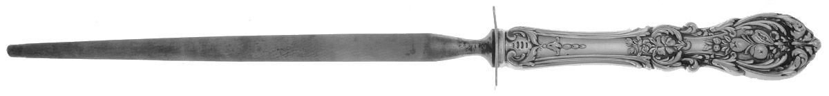 Francis I (Sterling, "Reed & Barton") Large Knife Sharpener-Steel Rod w/Sterling Guard by Reed & Barton-1