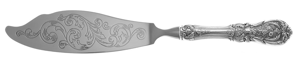 Francis I (Sterling, "Reed & Barton") Fish Serving Knife with Stainless Blade HC by Reed & Barton-1