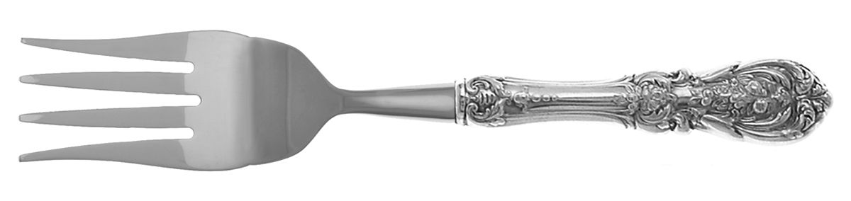 Francis I (Sterling, "Reed & Barton") Cold Meat Fork Large, Stainless Tines HC by Reed & Barton-1