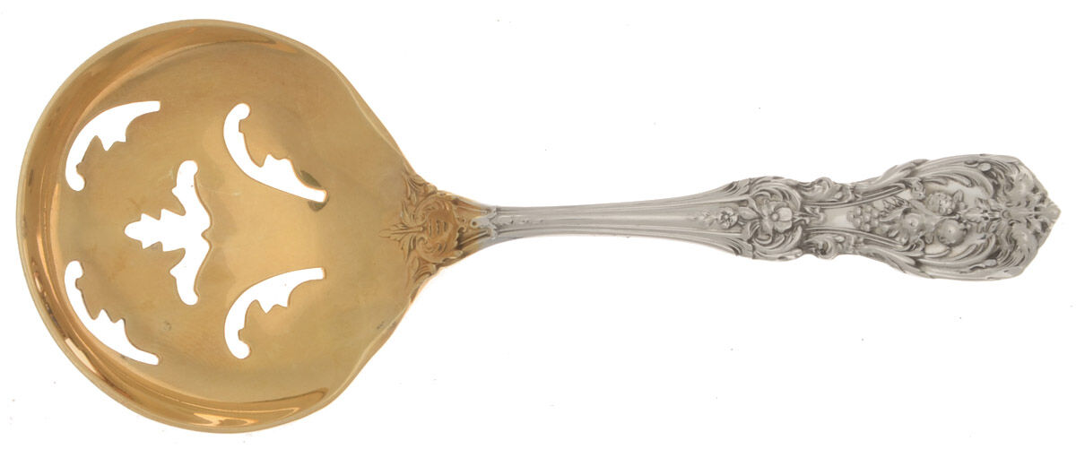 Francis I (Sterling, "Reed & Barton") Solid Bon Bon Spoon with Pierced Bowl by Reed & Barton-1