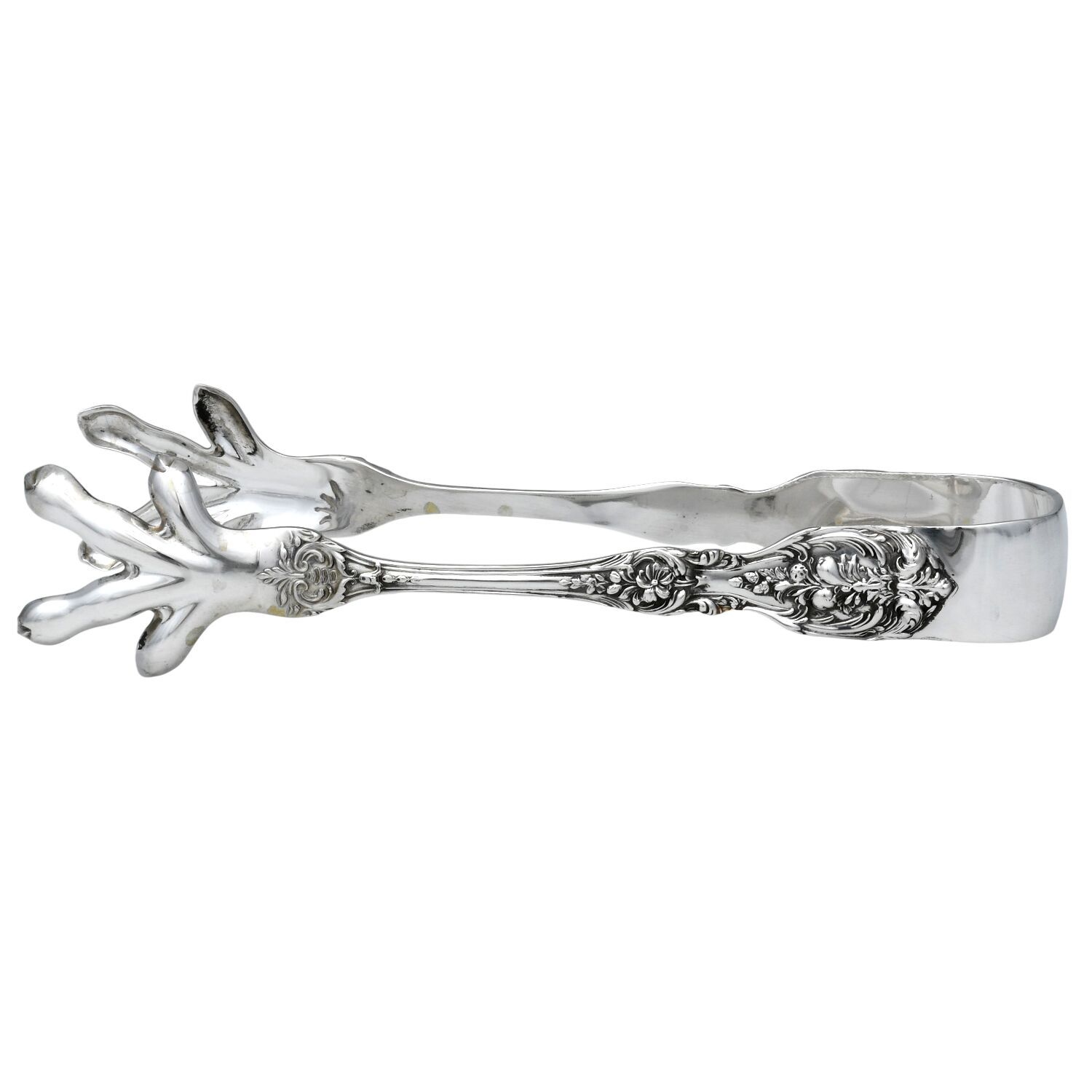 Francis I (Sterling, "Reed & Barton") Large Ice Serving Tongs with Claw Tips by Reed & Barton-1
