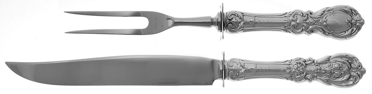 Francis I (Sterling, "Reed & Barton") 2 Piece Small Carving Set W/ Sterling Guard by Reed & Barton-1