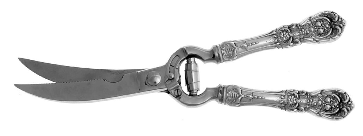Francis I (Sterling, "Reed & Barton") Poultry Shears with Stainless Blades by Reed & Barton-1